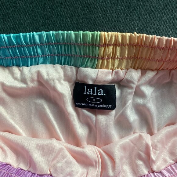NWT Dressed in LALA Rainbow Dream Long Sleeve Plissé Set, Size S - Picture 15 of 16